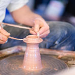 Tim Lake at work in his workshop 2017